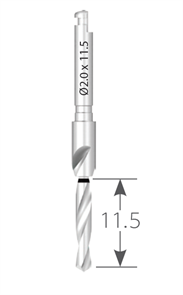 Сверло первоначальное диаметр 2.0, длина рабочей части 11,5 мм. DSU2011M