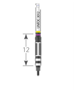 Имплантовод машинный, узкий, длина рабочей части 12 мм, для узкой линейки. UNFDC3012
