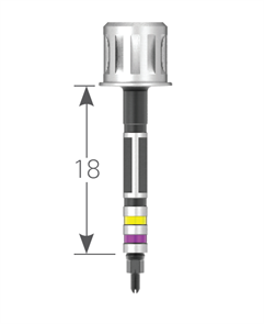 Имплантовод ручной, узкий, длина рабочей части 18 мм, для узкой линейки. UNFDW3018