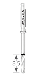 Сверло NAVI  Ø 2,0 мм. Длина 8 мм . ISD2008M