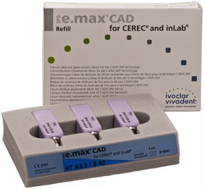 Блоки Ivoclar Vivadent IPS emax CAD CEREC/inLab HT B2 B40 3 шт 634592