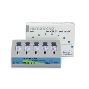 Блоки Ivoclar Vivadent IPS emax CAD CEREC/inLab MT BL2 C14, 5 шт 680032