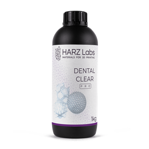 Фотополимер HARZ Labs Dental Clear pro для LCD/DLP принтеров, 1 литр (прозрачный) DentalClearpro