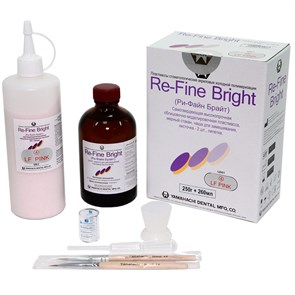 Пластмасса Re-Fine Bright 4-LF PINK (цвет) самотвердеющая высокопрочная облицовочно-моделировочная 250 гр+260 мл. STYRFB-4S/250*260