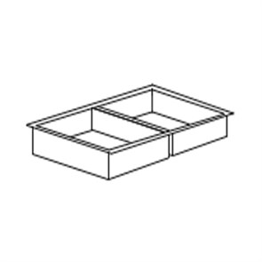Вставка пластиковая  В-2 для ящиков модуля на 2 отделения В-2