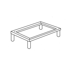 Подставка П-1 под 1 модуль Бизнес"с ножками из нержавеющей стали П-1Бизнес