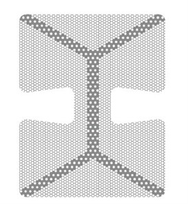 Титановая сетка (мембрана) с каркасом, 24х30х0.1 мм, шестигранная ячейка 0.36 ммHM-01-04 Титановая сетка уcиленная (шестигранник), Mr.Curette Tech, Южная Корея HM-01-04