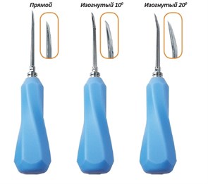 Корневой элеватор со сменными лезвиями (прямое, 10°, 20°)RTE-SET Стоматологический набор элеваторов с силиконовой рукояткой, Mr.Curette Tech, Южная Корея RTE-SET