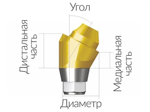 ASA45302018H  Винтовой угловой абатмент, диаметр 4.5 мм, Dentium (Ю.Корея) ASA45302018H