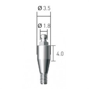 BAB354018 Шариковый аттачмент, Dentium (Ю.Корея) BAB354018