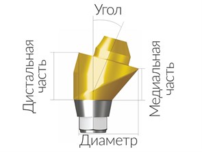 ASA55153018H  Винтовой угловой абатмент, диаметр 5.5, Dentium (Ю.Корея) ASA55153018H