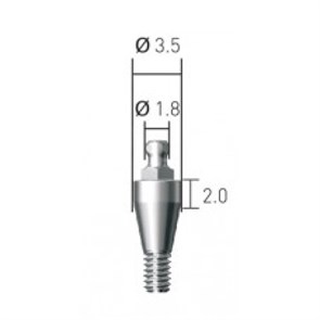 BAB352018 Шариковый аттачмент, Dentium (Ю.Корея) BAB352018