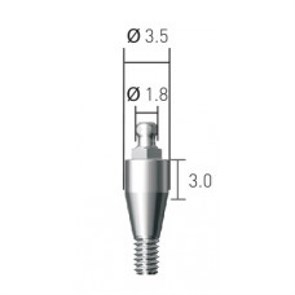 BAB353018 Шариковый аттачмент, Dentium (Ю.Корея) BAB353018