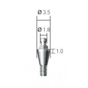 BAB351018 Шариковый аттачмент, Dentium (Ю.Корея) BAB351018