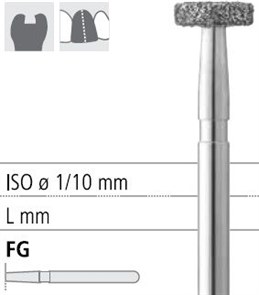 Боры стоматологические алмазные FG 818/040, 6шт. ISO код 314041524040, арт: FG111/6 FG111/6