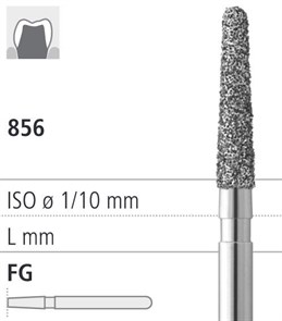 Боры стоматологические алмазные FG 856/016, зол., 6шт. ISO код 314198514016, арт: FGD18/6 GB FGD18/6GB