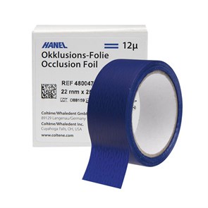 OCCLUSION FOIL - окклюзионная фольга на полимерной основе, 22 мм х 25 м, 12 мкм, синяя 480047