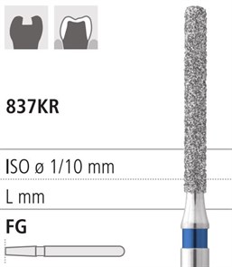 Боры стоматологические алмазные FG 837KR/014, белый, 6шт. ISO код 314158514014., арт: FG3614B/6 FG3614B/6