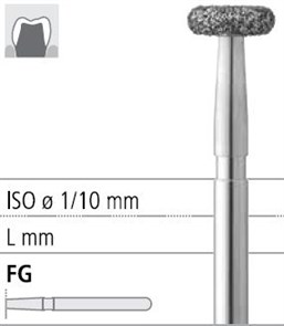 Боры стоматологические алмазные FG 909/039, зел., 6шт. ISO код 314068534039, арт: FG11A/6 C FG11A/6C