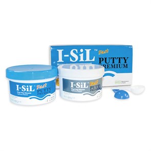 I-SiL Premium Putty FAST - поливинилсилоксановая оттискная масса (А-силиконы Fast), 2х290 г 7221FS