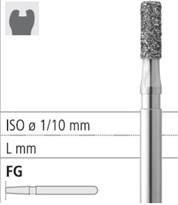 Боры стоматологические алмазные FG 835/017, черный, 6шт. ISO код 314109544017, арт: FG244/6 CB FG244/6CB