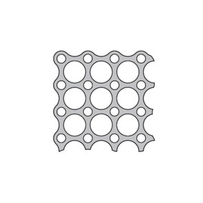 Пластина сетчатая (под винты Ø 2,0 мм и Ø 2,3 мм), размер 177.5 x 75.5 мм 17.00