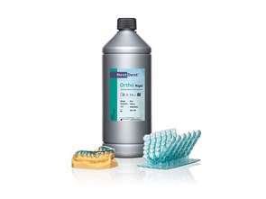 Фотополимер NextDent Ortho Rigid, оттенок Blue (голубой). Упаковка 1000 гр., арт: NDORBL01000 NDORBL01000