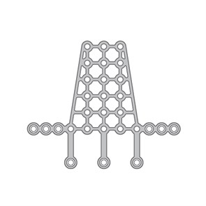 Мини-пластина для дна глазницы, широкая, толщина 0.6 мм 15.03