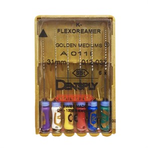 K-flexo Reamers golden medium - ручные файлы, сталь, №12-37, 31 мм, 6 шт А-011-031-901-00