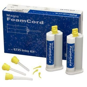 Magic FoamCord Intro Kit - материал для ретракции десны, 2 х 50 мл + набор колпачков Comprecap 6735