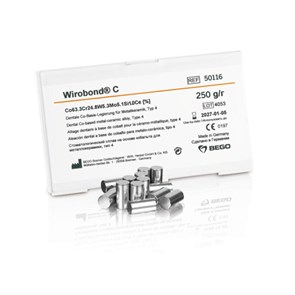 Wirobond C - кобальтохромовый сплав для металлокерамики, 250 г 50116