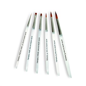 Pure Kolinsky Ceramic Brush "Arctic Series", 0-Colour and Glace - кисть для керамики, арктическая серия, чистый колонок 09-3340