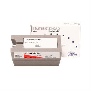 IPS e.max ZirCAD inLab - блоки из оксида циркония, цвет MO 1 B85 L-22, 1 шт 608506