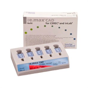 IPS e.max CAD CER/inLab MO - блоки из стеклокерамики, цвет 2 A14 (S), 5 шт 644359