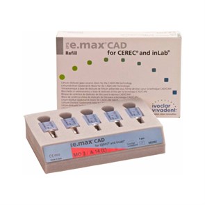 IPS e.max CAD CER/inLab MO - блоки из стеклокерамики, цвет 3 A14 (L), 5 шт 644365