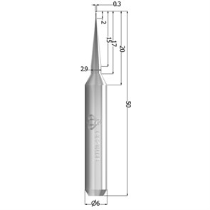 Сверло CC Zr, круглое, с кольцом, 0,3 мм CCZR0.3BR