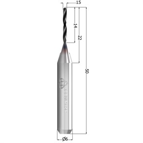 Сверло CC CoCrTi, заостренное, 1,5 мм CCNP1.5P