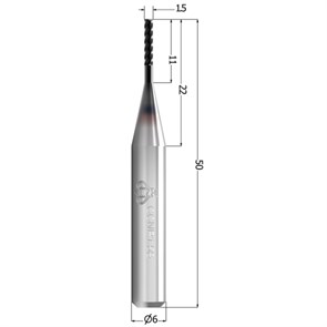 Сверло CC CoCrTi/PMMA, прямое, 1,5 мм CCNP1.5S