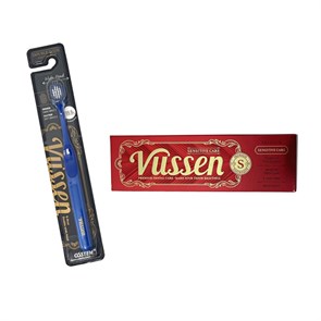 Комплект зубная паста Vussen S + щетка Vussen "Double-Wide", синяя packTPA0044_BLUE