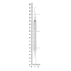 Кюрета парадонтологическая Gracey, форма 7/8, ручка DELUXE, диаметр 10 мм, 26-39B* 26-39B