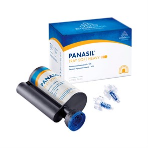 Panasil tray Soft Heavy - вязкотекучий, устойчивый материал для точных оттисков, пониженная конечная твердость, 380 мл + 10 динамических смесителей 14706