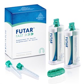 Futar Fast (Normal pack) - материал для регистрации прикуса (А-силикон), 2x50 мл + 6 смесителей (зеленых) 11926