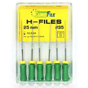 H-Files - ручные файлы, 25 мм, №35, сталь, 6 шт 1832025035-/-18302025035