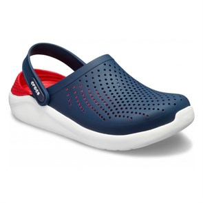 Сабо CROCS LiteRide Clog, темно-синие с красным задником, 45-46 204592-4CC-M11