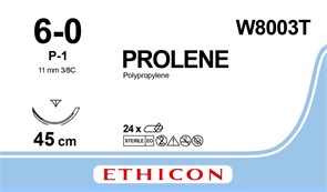 Prolene 6|0 (45см об.-реж.) 24 шт. W8003Т