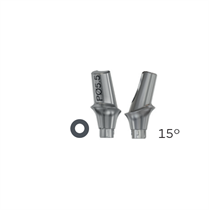 Абатмент полупрофильный TiDesign Profile EV 4.2, угловой 15°, диаметр 5.5 мм, высота 2 мм (TiDesign Profile EV 4.2, 15°, Ø5,5 - 2 mm), арт: 25595 25595
