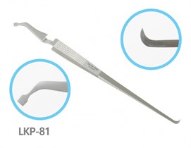 LKP-81 Обратный изогнутый пинцет для брекетов со скалером LKP-81