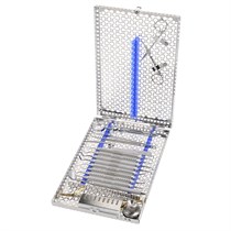 Кассета IMS, 16 инструментов (290х184х34) синяя, отделение для аксессуаров IMEDIN168