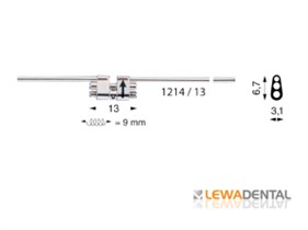 Винт для расширения небного шва с 2-мя штангами расширение 9 мм 6,7х3,1х13 мм 74703
