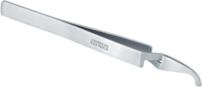 Пинцет обратный для установки брекетов угловой для брекетов и щечных трубок для жевательных зубов 75926